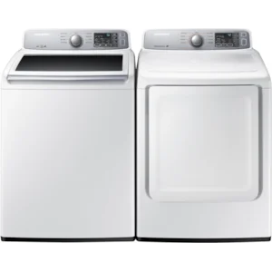 Samsung Appliances 4 5 Cu Ft Capacity Top Load Washer And 7 4 Cu Ft Capacity Electric Front Load Dryer Vandrie Home Furnishings Washer Dryer Combo Samsung Appliances 4 5 Cu Ft Capacity Top Load Washer And 7 4 Cu Ft Capacity Electric Front Load Dryer Vandrie Home Furnishings Washer Dryer Combo