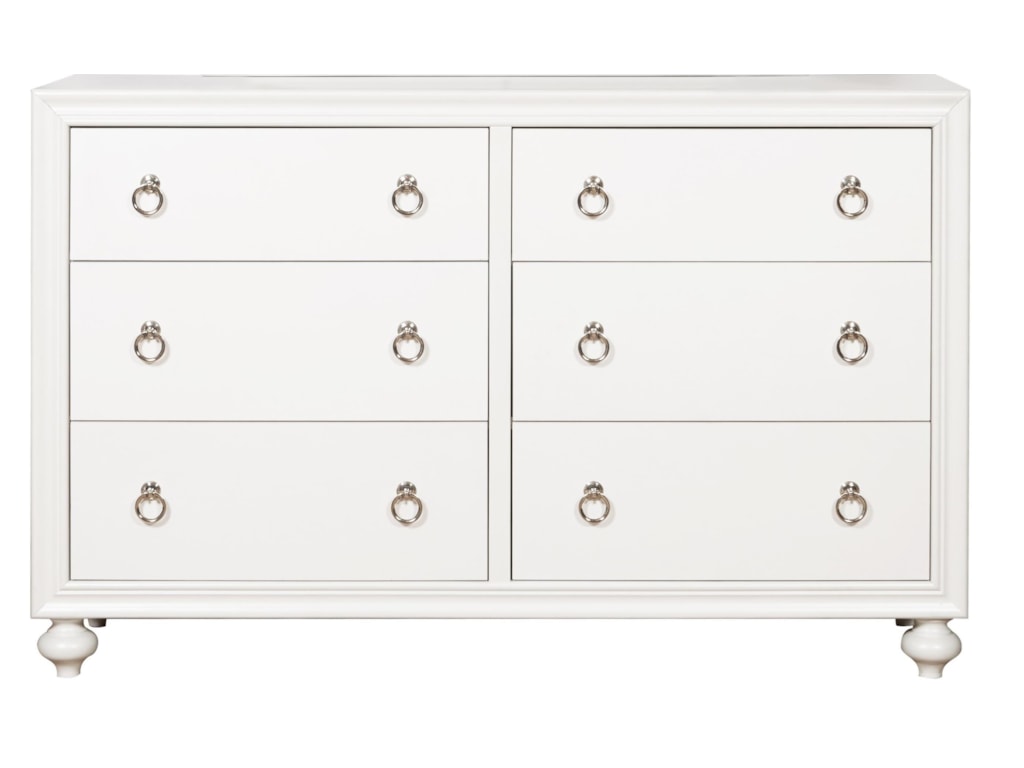 Samuel Lawrence Bella White 6 Drawer Dresser Rooms For Less