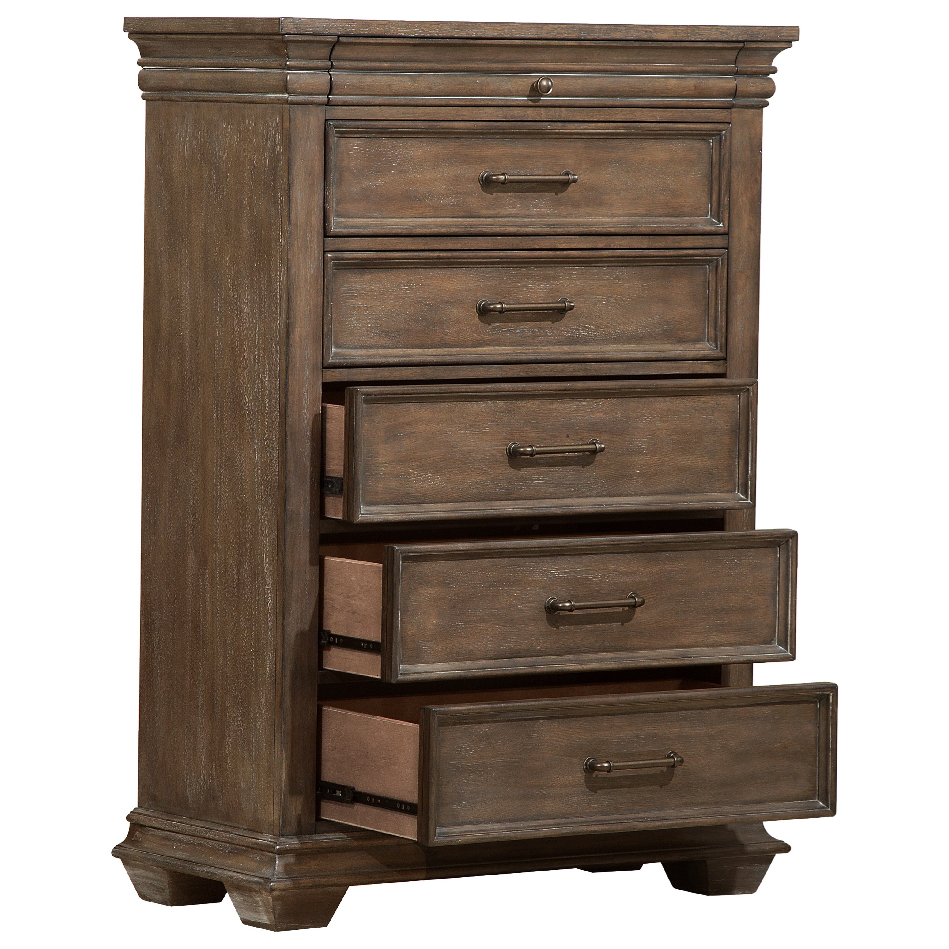Samuel Lawrence Camden S174 040 6 Drawer Chest In Aged Brandy