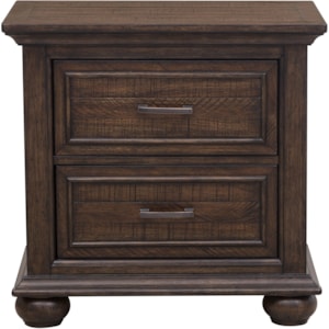 Samuel Lawrence Chatham Park 2 Drawer Nightstand With Antique Brass Finished Hardware Darvin Furniture Nightstands
