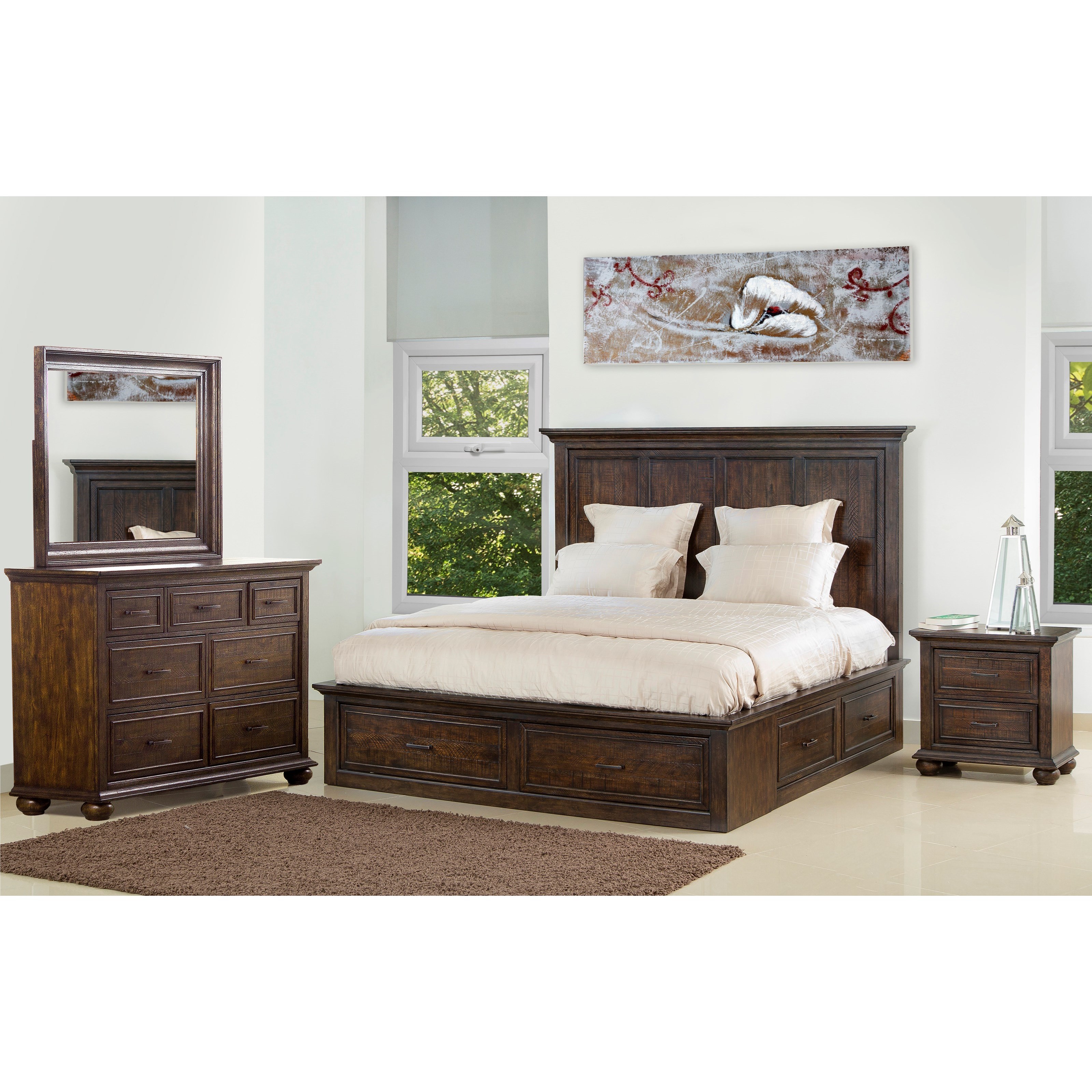 Chatham Park Transitional Queen Storage Bed With 6 Drawers By Samuel Lawrence At Darvin Furniture