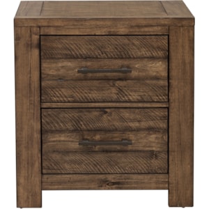 Samuel Lawrence Dakota Rustic 2 Drawer Nightstand Darvin Furniture Nightstands