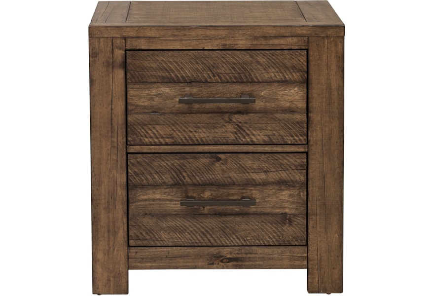 Vfm Signature Dakota Rustic 2 Drawer Nightstand Virginia Furniture Market Nightstands