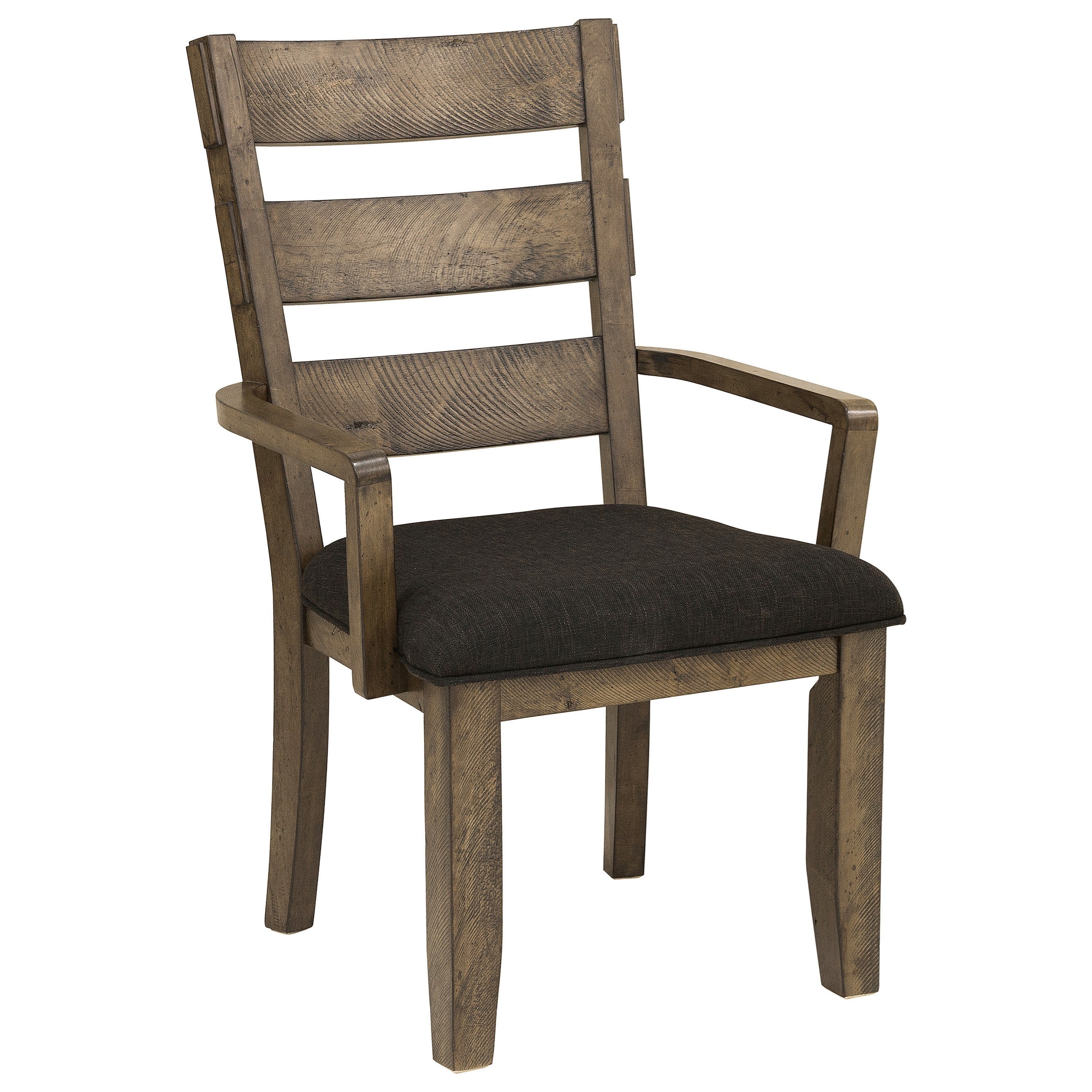 Samuel Lawrence Dakota Rustic Arm Chair With Upholstered Seat