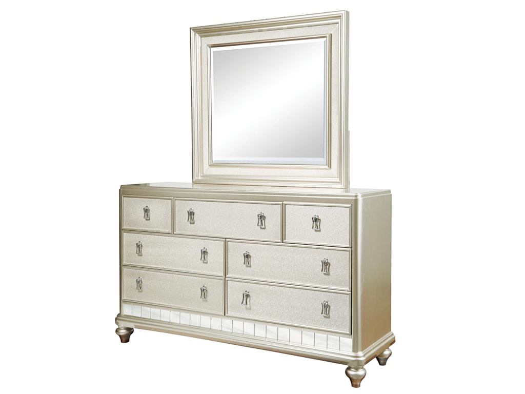 Samuel Lawrence Diva 7 Drawer Dresser Mirror Set Royal