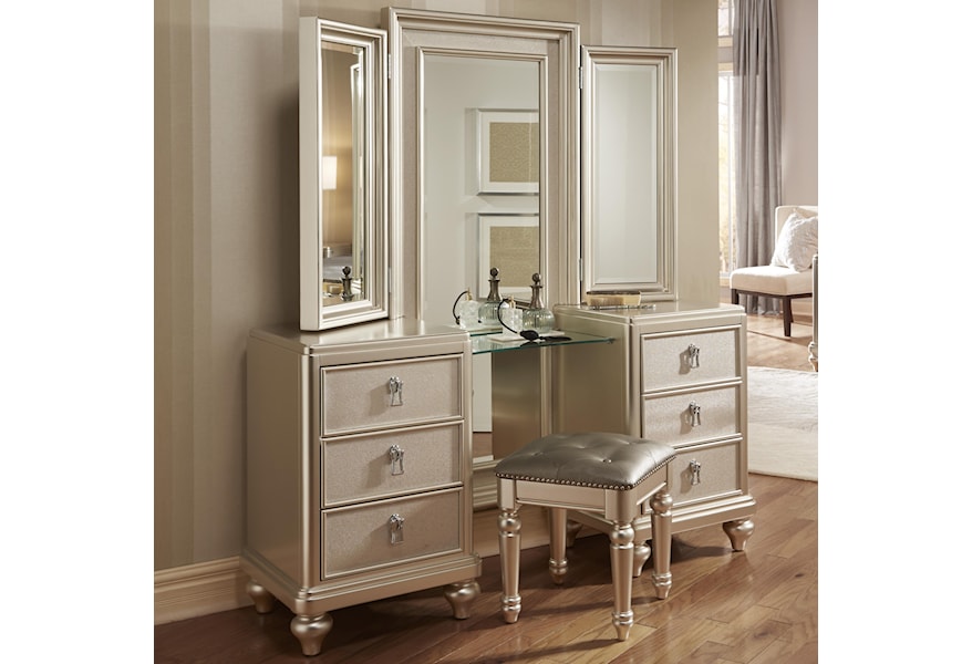 Samuel Lawrence South Beach Vanity Dresser Tri View Mirror Combo
