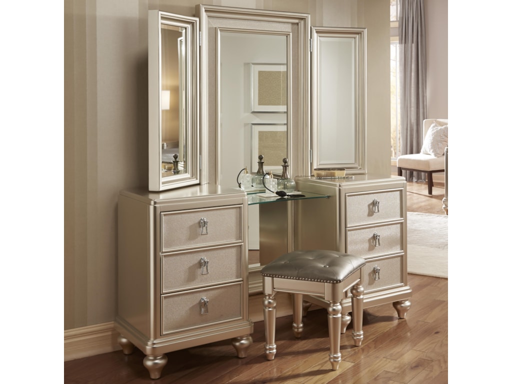 Samuel Lawrence Diva Vanity Dresser Tri View Mirror Combo W