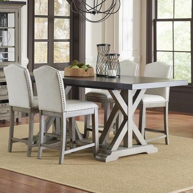 Samuel Lawrence Farmhouse 5-Piece Gathering Table Set with Plank Top ... Samuel Lawrence Farmhouse 5-Piece Gathering Table Set with Plank Top ...