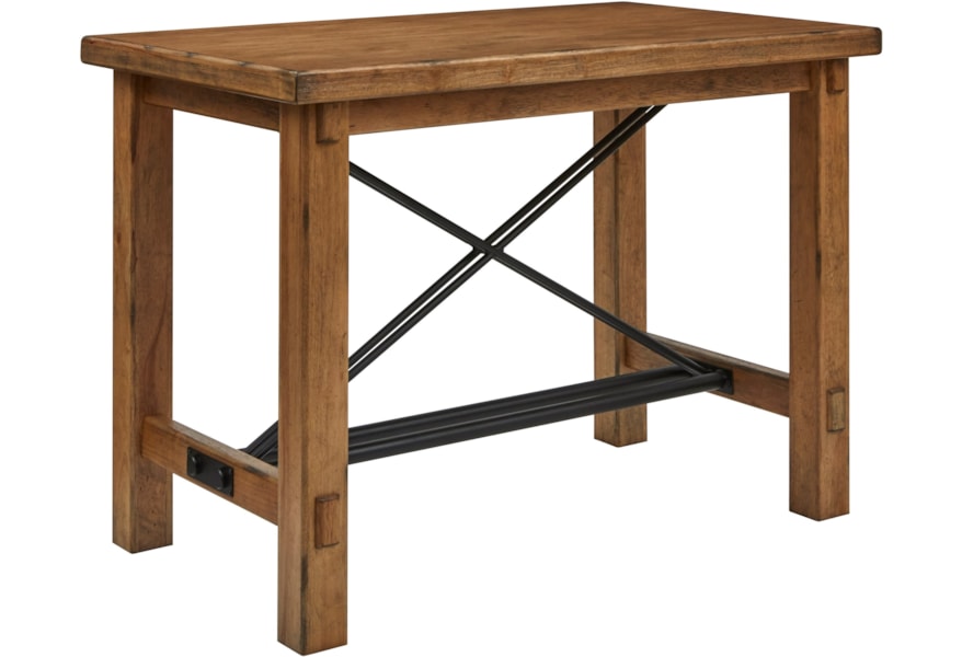 Furniture City Brewing Blonde Rustic Leg Bar Table With Trestle Base Metal Stretcher By Samuel Lawrence At Dream Home Interiors Furniture City Brewing Blonde Rustic Leg Bar Table With Trestle Base Metal Stretcher By Samuel Lawrence At Dream Home Interiors