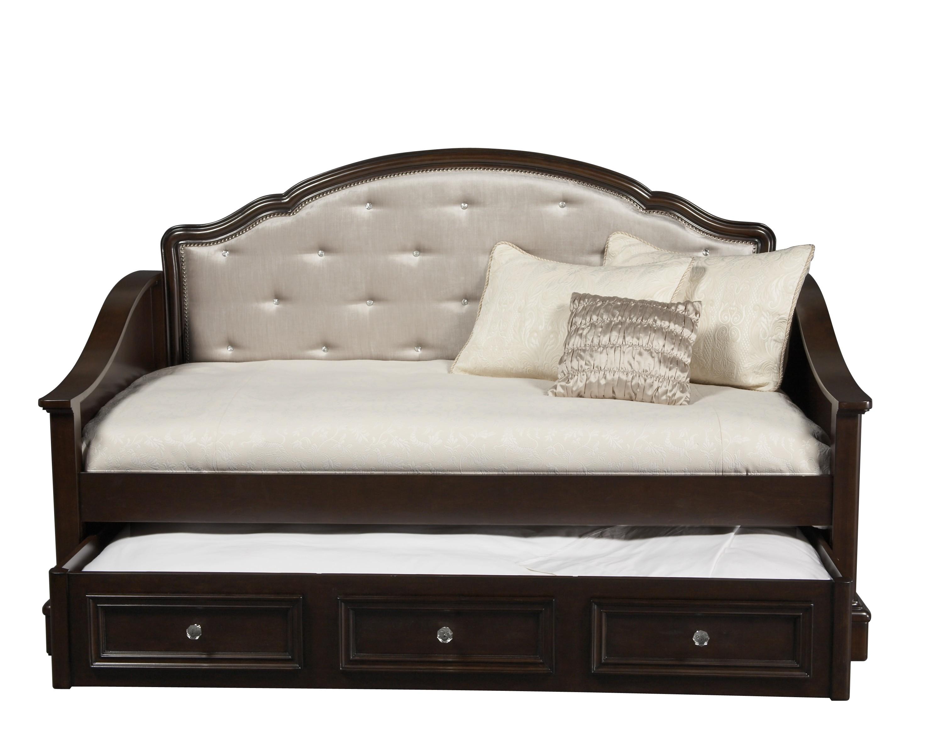 Samuel Lawrence Glamour Rhinestone Tufted Daybed w/Trundle AHFA Daybeds