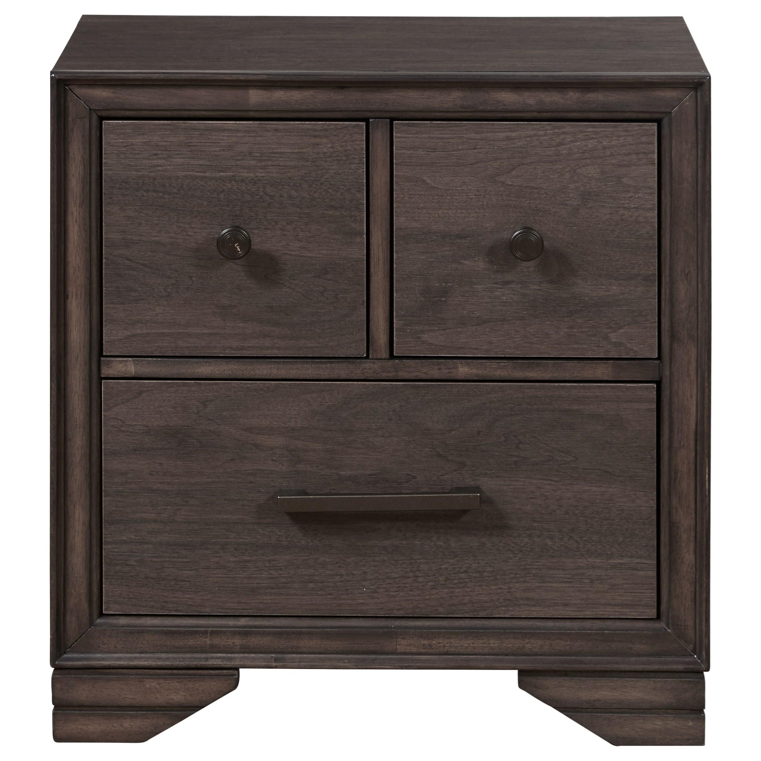 Samuel Lawrence Granite Falls 3 Drawer Nightstand With Usb Port Rooms For Less Nightstands