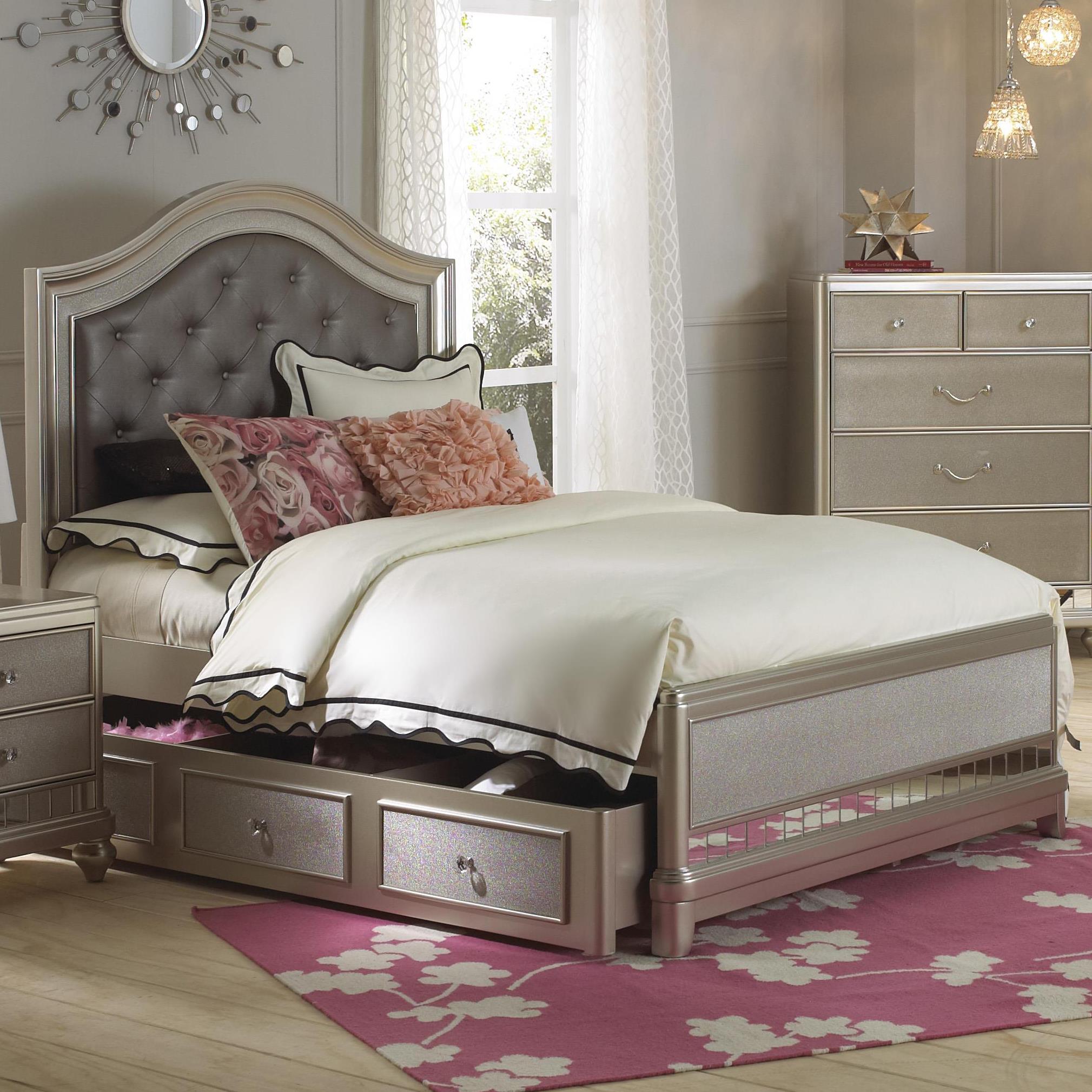 Samuel Lawrence Lil Diva Full Panel Bed W Trundle Godby