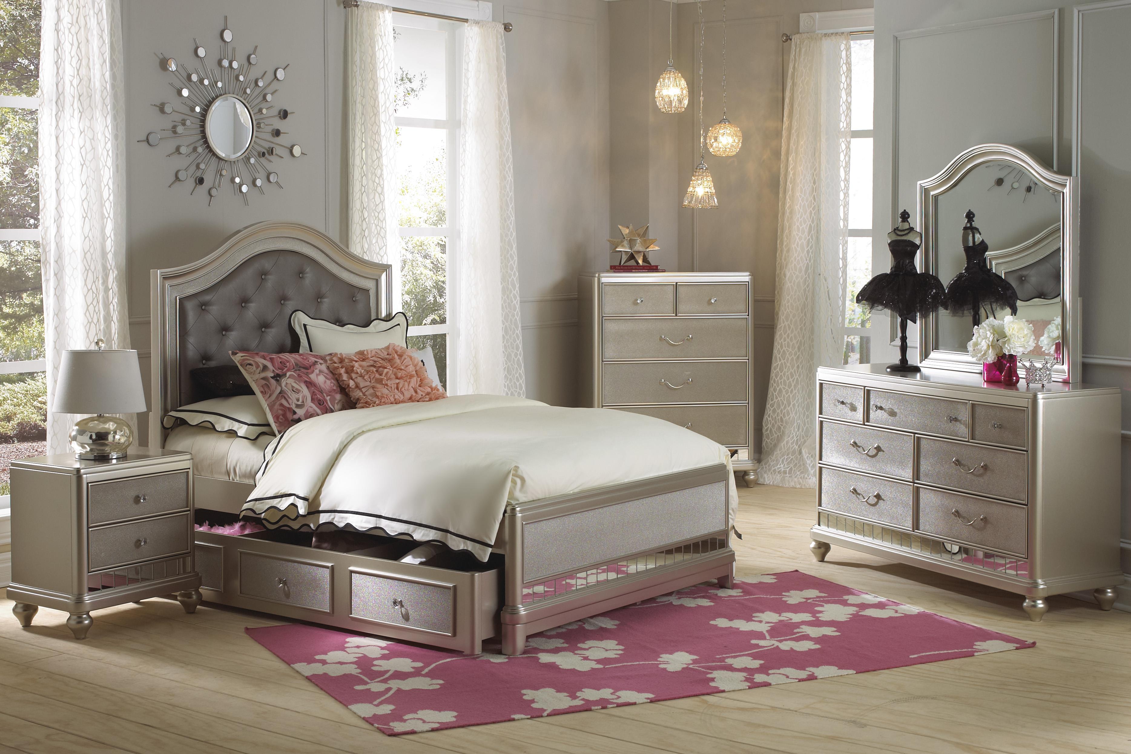 Samuel Lawrence Lil Diva Full Panel Bed W Trundle Rooms For Less Panel Beds