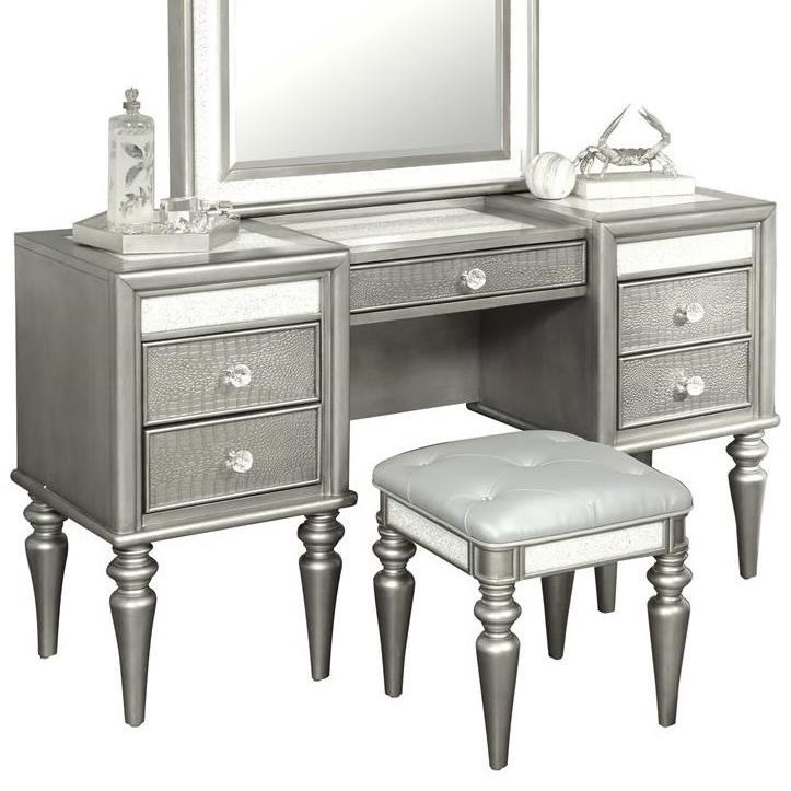 Samuel Lawrence Posh Glam 5 Drawer Vanity Stool Rooms For Less Vanities Vanity Sets