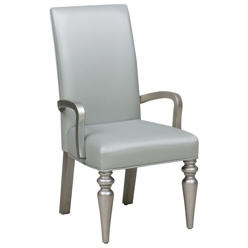 Samuel Lawrence Posh Glam Arm Chair With Tufted Back Find Your Furniture Dining Arm Chairs