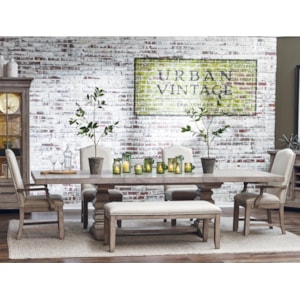 Samuel Lawrence Prospect Hill 6 Piece Trestle Table And