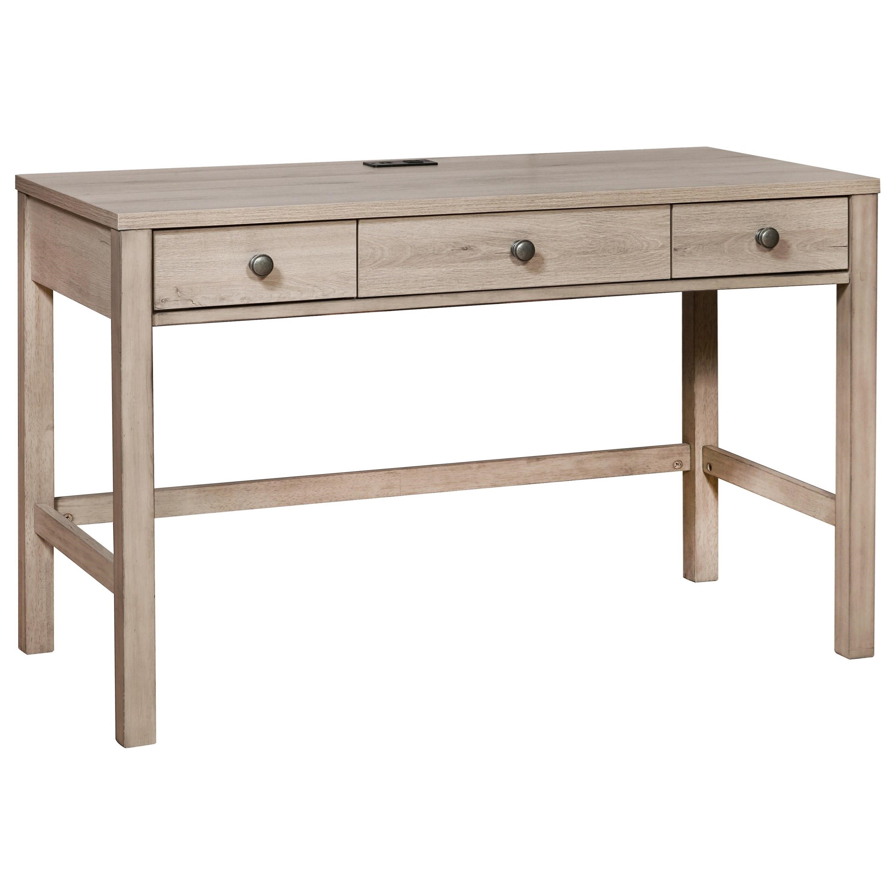 Samuel Lawrence Ash Creek 3 Drawer Desk With Usb Port Morris