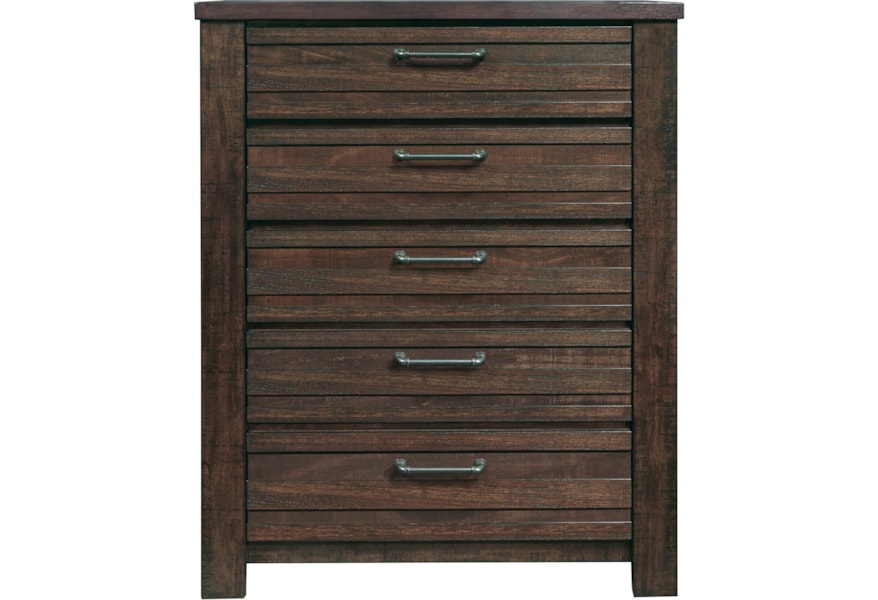 Samuel Lawrence Rutherford 5 Drawer Chest With Oversized Hardware