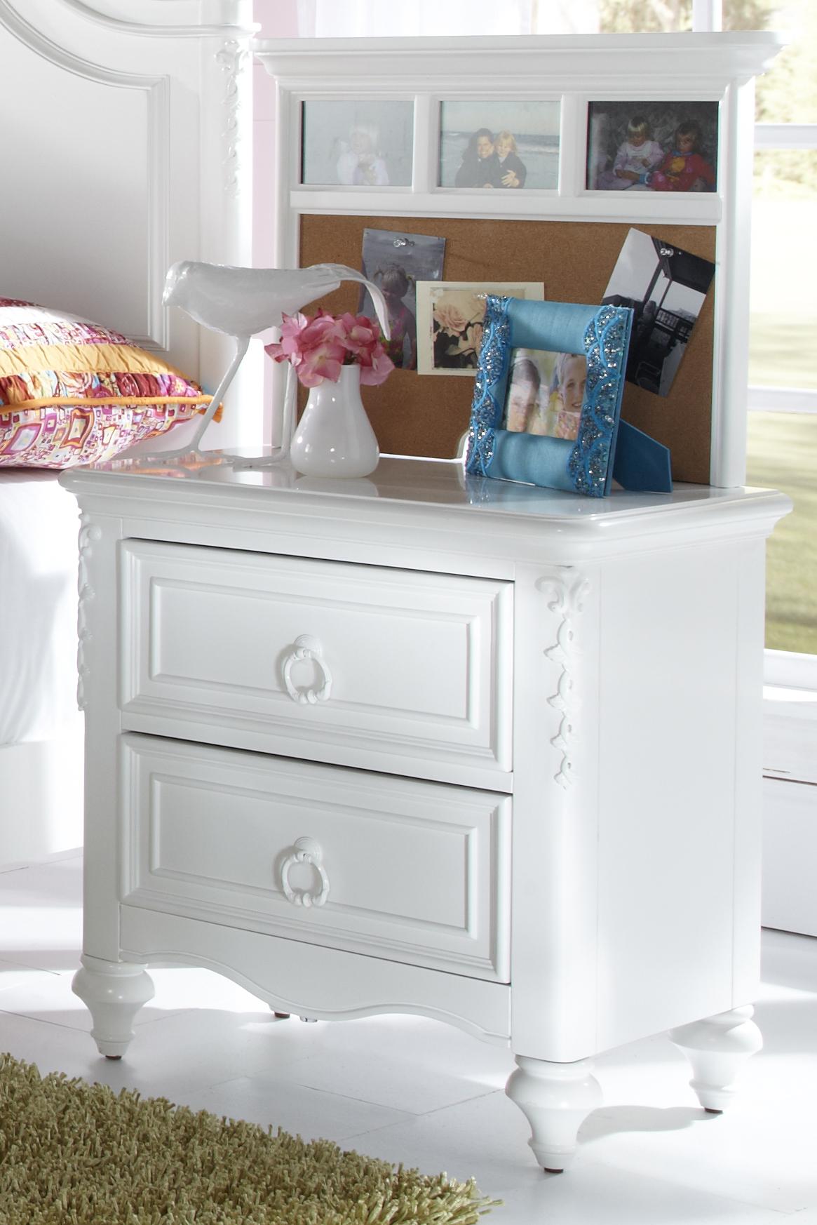 Samuel Lawrence Sweetheart Youth 2 Drawer Nightstand With Corkboard Back Panel Rooms For Less Nightstands