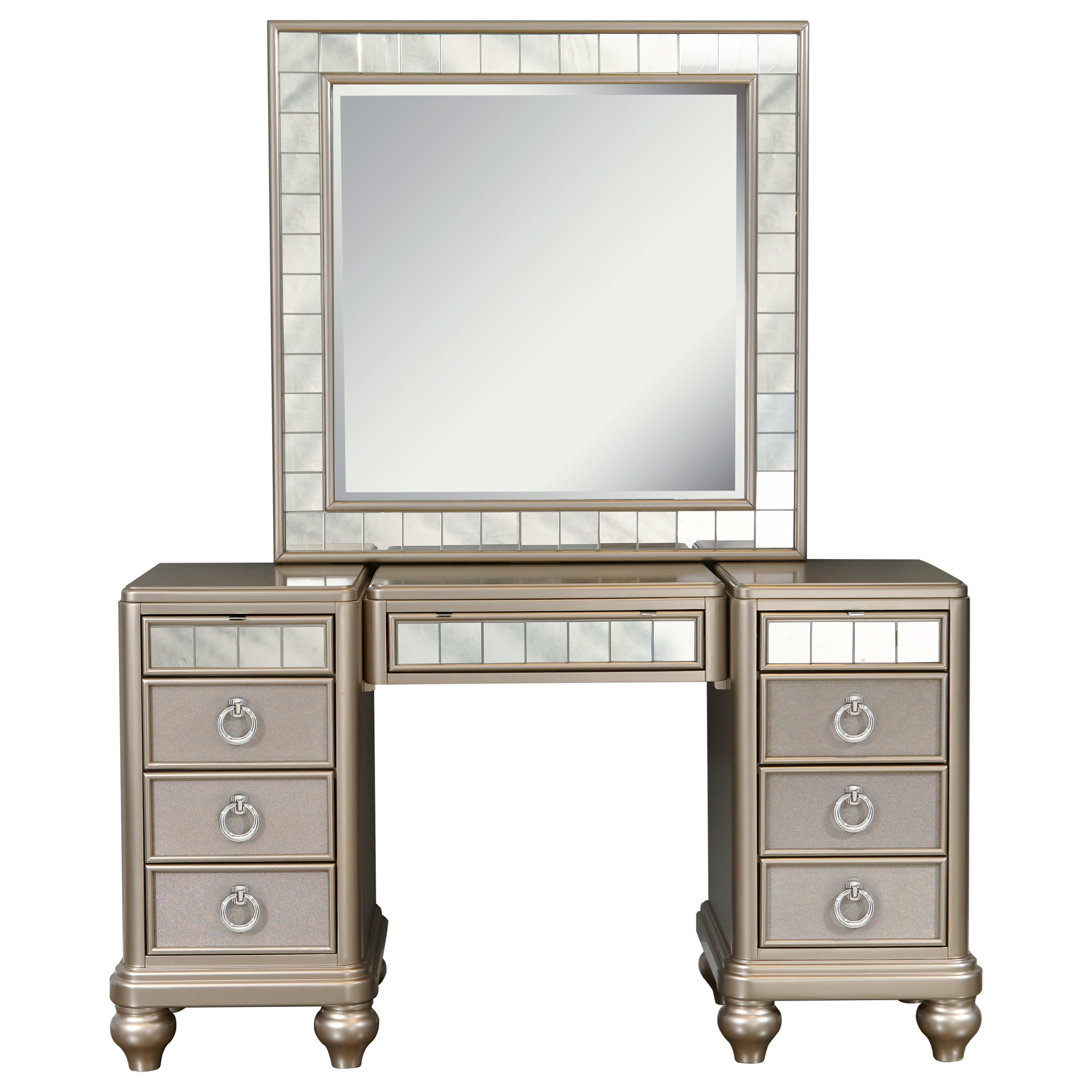 Samuel Lawrence Venice Glam Vanity Desk And Mirror Combination