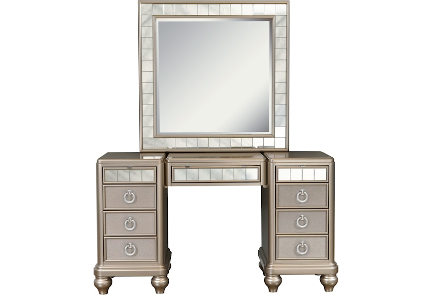 Samuel Lawrence Venice Glam Vanity Desk And Mirror Combination
