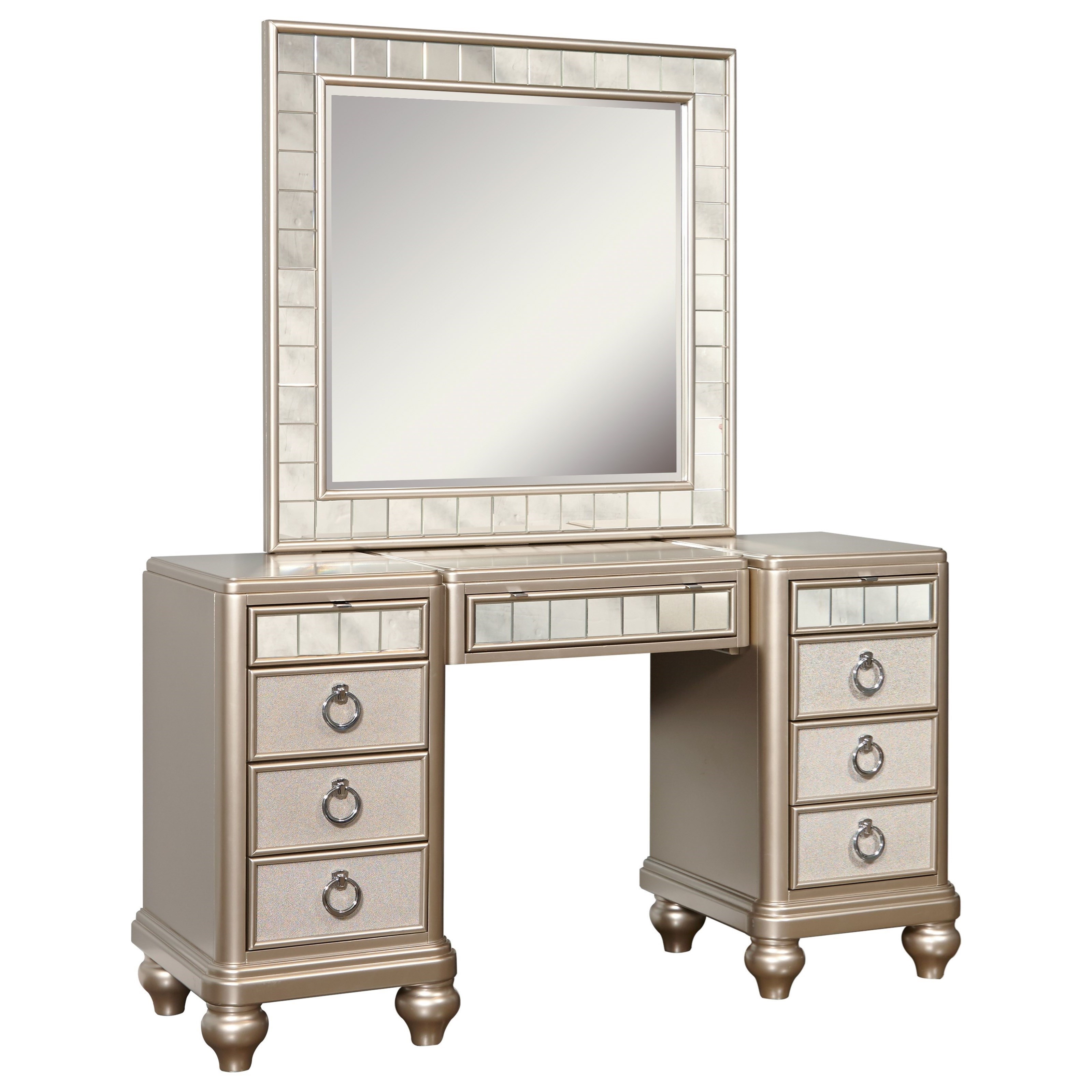 Samuel Lawrence Venice Glam Vanity Desk And Mirror Combination