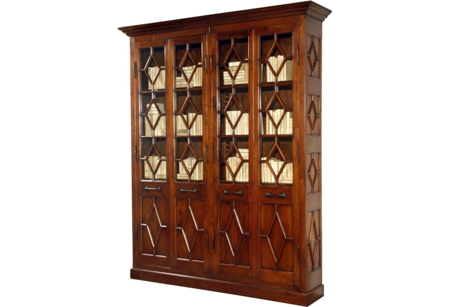 Sarreid Ltd Home Office Four Door Colonel Ebirt Bookcase