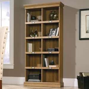 Sauder Barrister Lane Tall Bookcase with 10 Cubbyhole Shelves ...