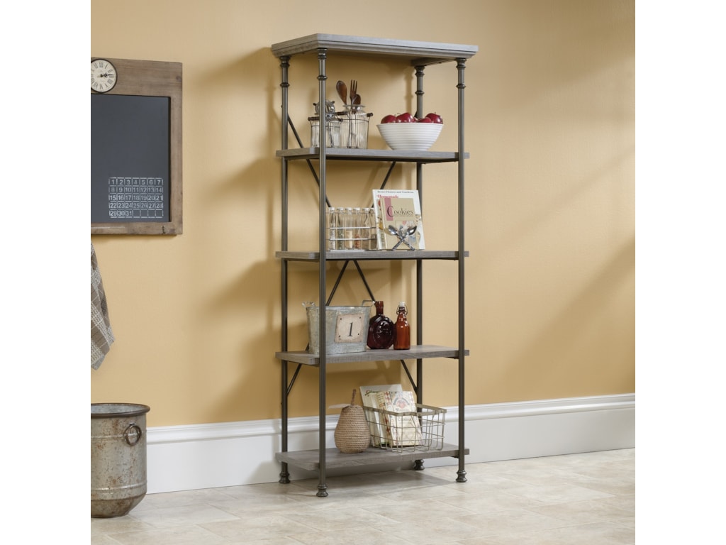 Sauder C Street 419228 5 Shelf Bookcase With Metal Frame John Sauder C Street5 Shelf Bookcase