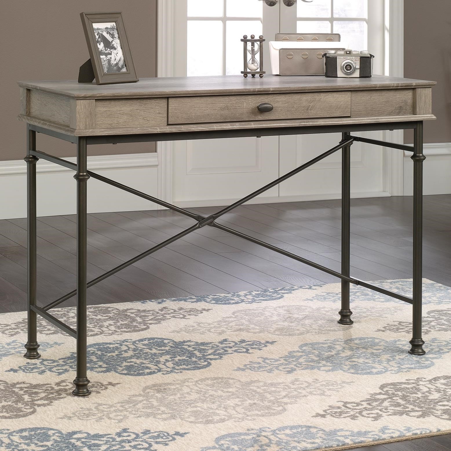 Sauder Canal Street 419231 Console Desk With Flip Down Drawer