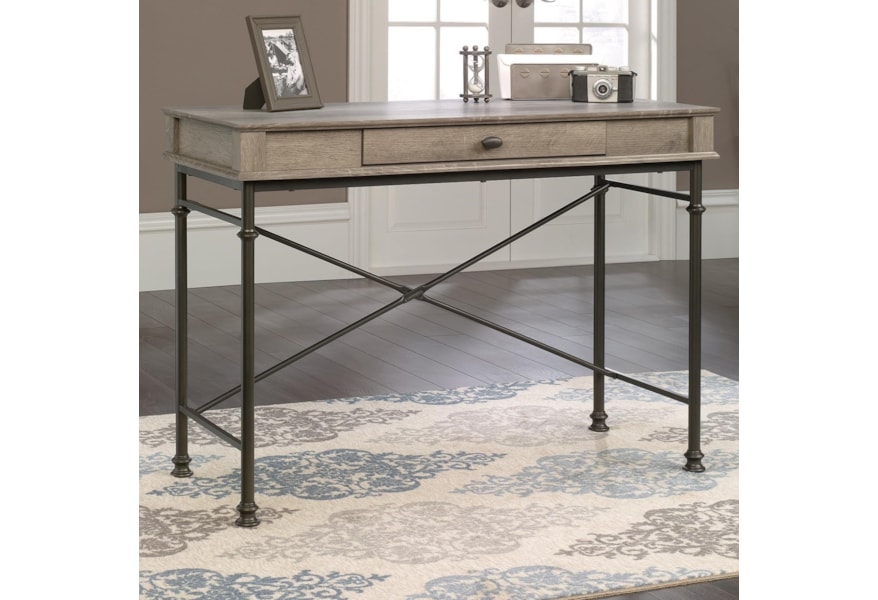 Sauder Canal Street 419231 Console Desk With Flip Down Drawer