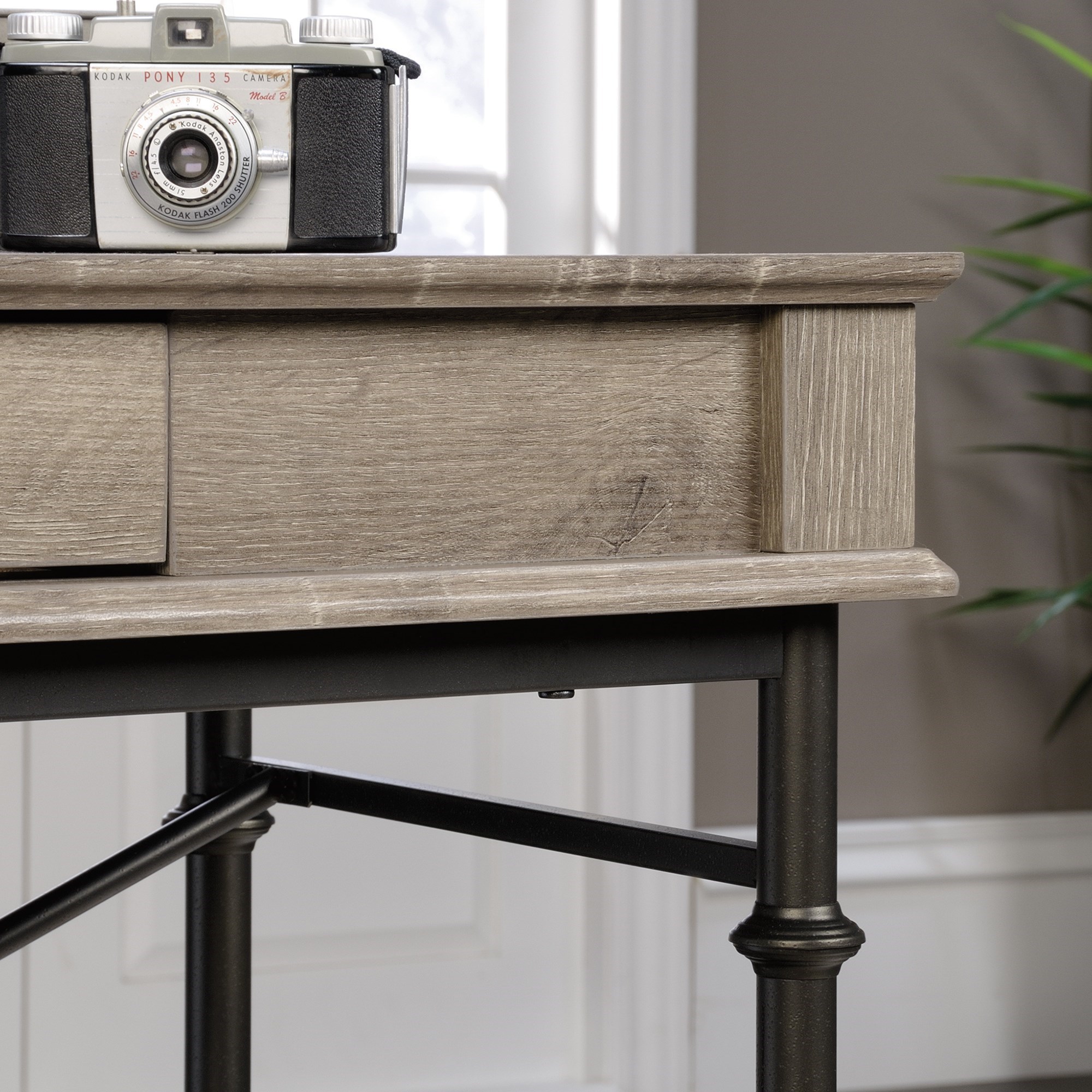 Sauder Canal Street 419231 Console Desk With Flip Down Drawer