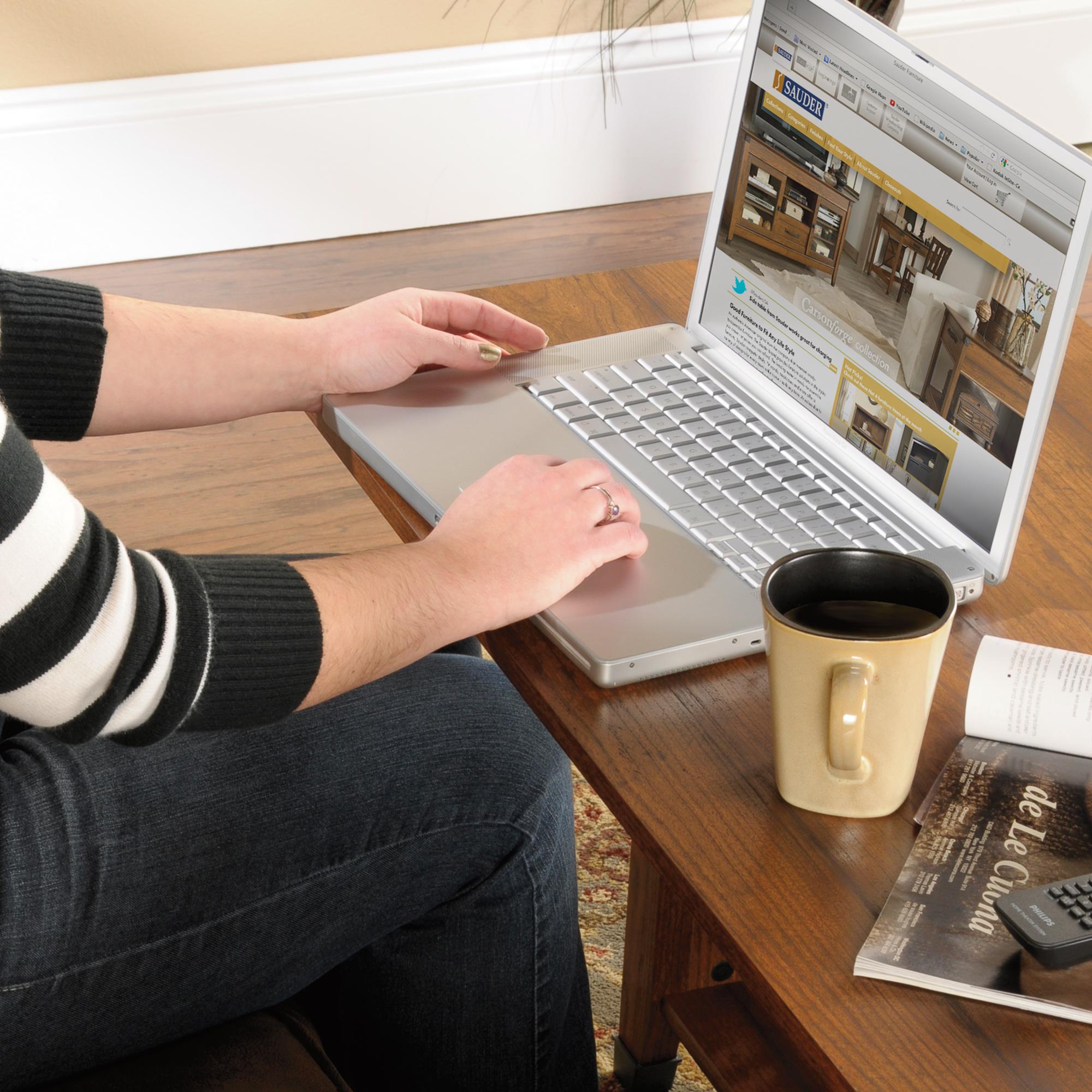 Sauder Carson Forge Lift Top Coffee Table With Plank Look And Industrial Accents Westrich Furniture Appliances Cocktail Coffee Tables