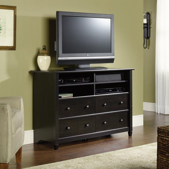 Sauder Edge Water 409242 4 Drawer Highboy Tv Stand With 4 Shelves