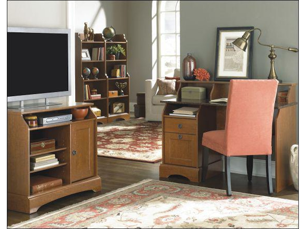 Sauder Graham Hill 408761 2 Drawer Desk With Granite Accent
