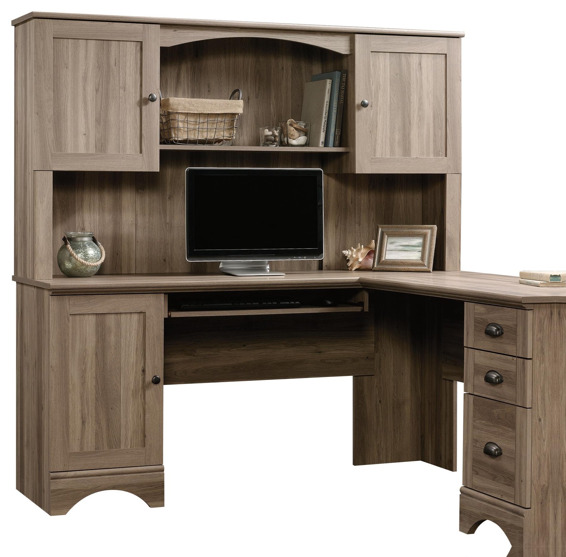 Sauder Harbor View 0178350 Harbor View Hutch Becker Furniture Hutches Add storage without taking up more space in your office. harbor view harbor view hutch