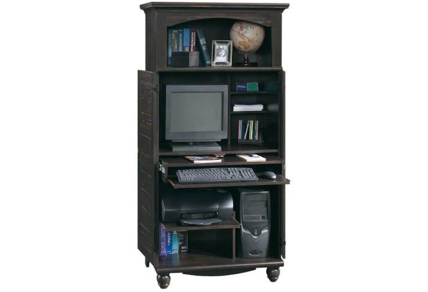 Sauder Harbor View 138070 Coastal Computer Armoire With Louver