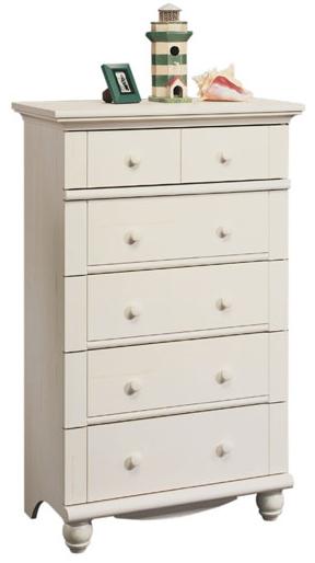Sauder Harbor View 158015 Antique Finished 5 Drawer Chest With