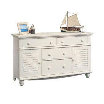 Sauder Harbor View Cottage Louver Detailed 2 Door 4 Drawer Dresser Westrich Furniture Appliances Dressers