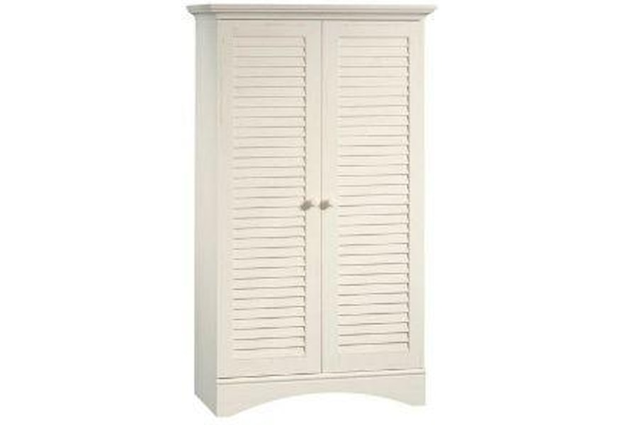 Sauder Harbor View 400742 Louver Detailed 2 Door Storage Cabinet