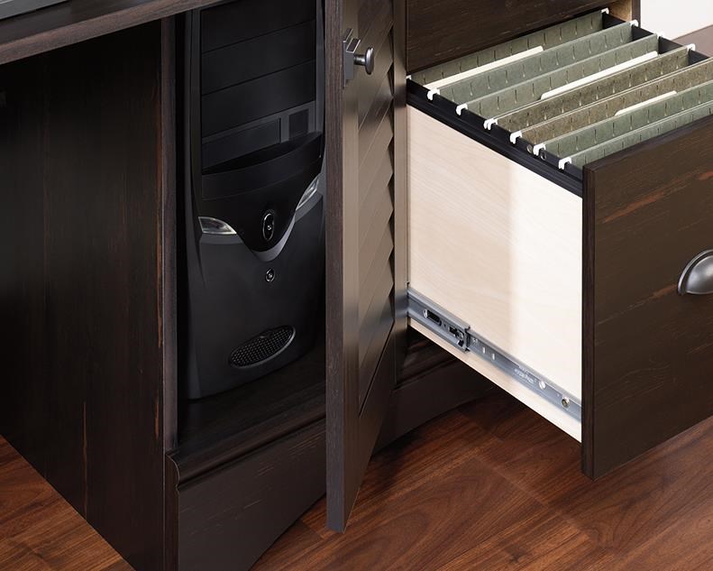 Sauder Harbor View 401634 1 2 Computer Desk With Hutch Package