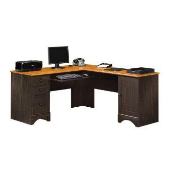 Sauder Harbor View 403794 Cottage Double Pedestal Corner Computer