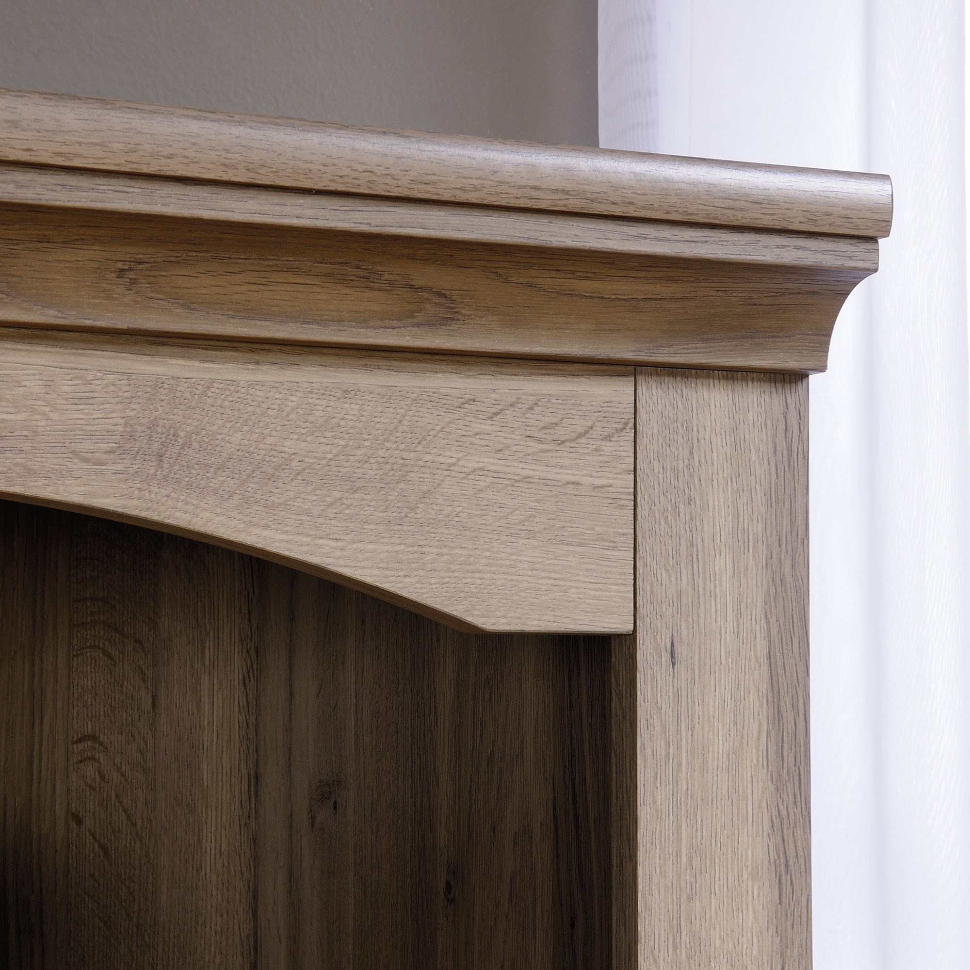 Sauder Harbor View Antique Finished 2 Shelf 2 Door Library