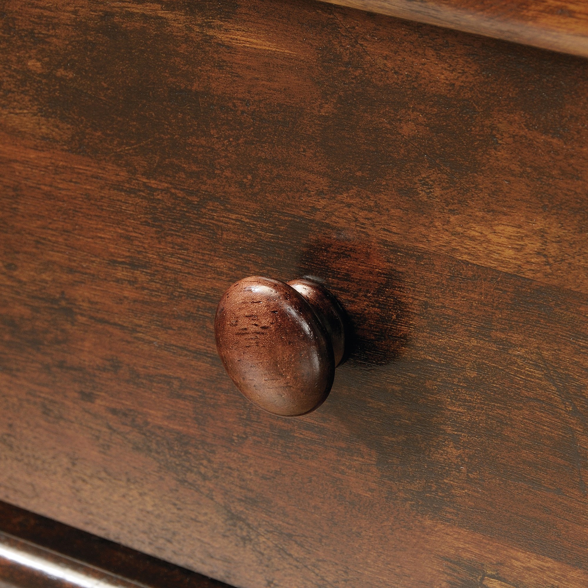 Sauder Harbor View Antique Finished Corner Entertaiment Credenza