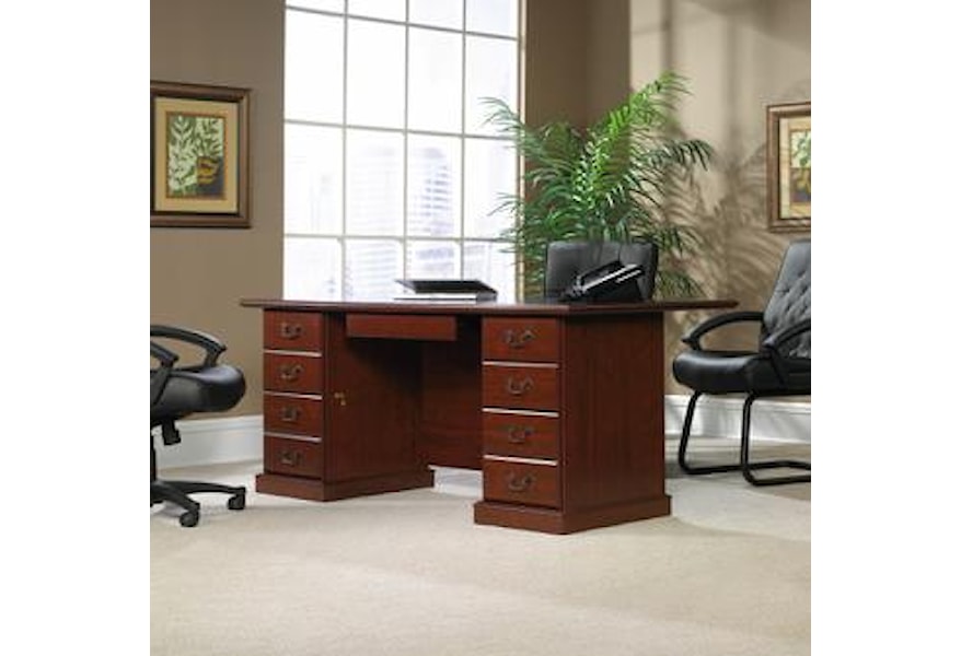 Sauder Heritage Hill 109843 Traditional Double Pedestal Executive