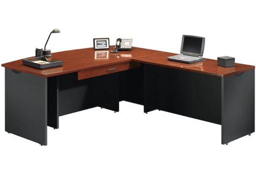 Sauder Home Office Executive Desk With Return And Pencil Drawer