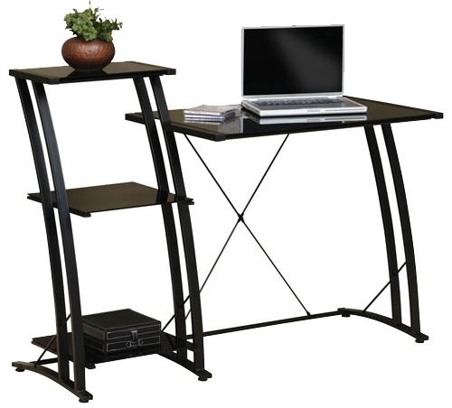 Sauder Home Office Contemporary Tiered Desk With 2 Shelves