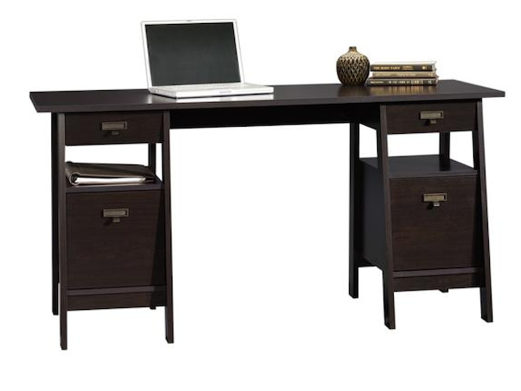 Sauder Home Office 409128 Contemporary Executive Trestle Desk