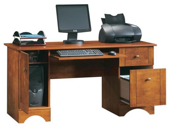 Sauder Miscellaneous Entertainment Computer Desk With Storage Door