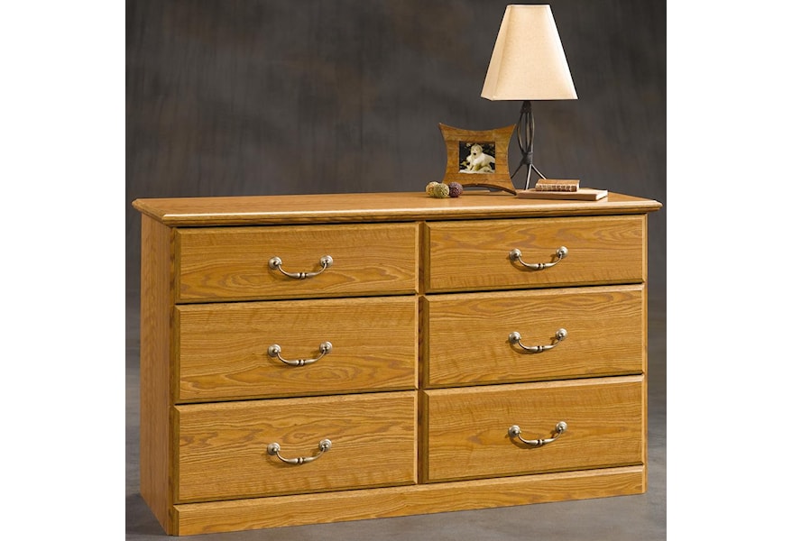 Sauder Orchard Hills 401410 6 Drawer Double Dresser Corner